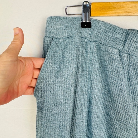 Soma Lounge Pajama Set Women XL Blue Waffle Long Sleeve Long Pants Cozy Casual - Picture 5 of 16